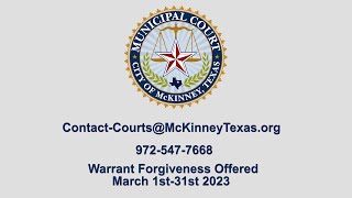 Warrant Forgiveness March 1- 31, 2023