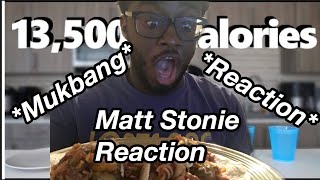 Matt Stonie Mountain of Extra Crispy Fried Chicken Challenge (13,500 Calories) | *REACTION MUKBANG*