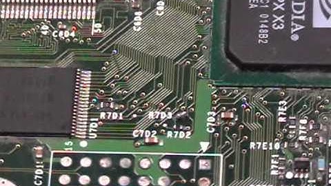 Xbox TSOP solder point.  R7D3 on the top of the board.