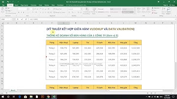 Bài 4 - Cách kết hợp giữa Vlookup và Data validation - Trung tâm đào tạo tin học Thái Linh