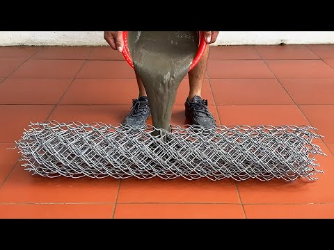 Creative Ideas - How To Make Cement Flower Pots From Iron Mesh In A Very Unique Way