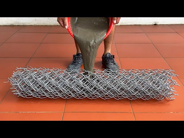 Creative Ideas - How To Make Cement Flower Pots From Iron Mesh In A Very Unique Way class=