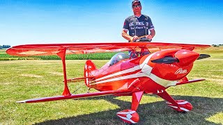 WOW! GIANT RC SCALE PITTS S1S BIPLANE FLIGHT DEMONSTRATION