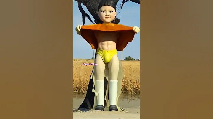 Squid Game Doll Showing Mascular Body 💪😂 #squidgame #squidgame2 thumbnail