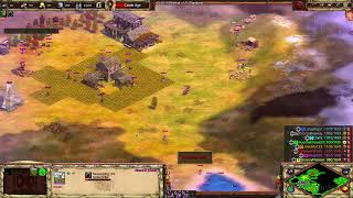Friend Raged Because I Didn’t Send My Army to Lose | 4v4 MegaRandom Huns | AOE2