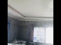 Building My House in Liberia:  POP ceiling installed in the living room, dining room, kitchen, rooms