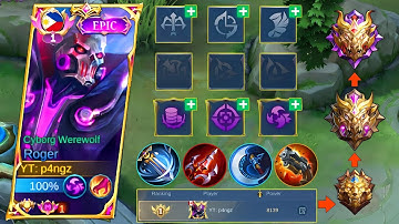 GLOBAL ROGER BEST RECOMMENDED EMBLEM & BUILD! 🔥 TO GET SAVAGE AND MAX DAMAGE!! (PLEASE TRY) | MLBB