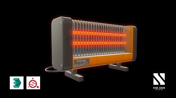 TIMELAPSE Game Asset Vintage Heater | Autodesk3dsMax/SubstancePainter