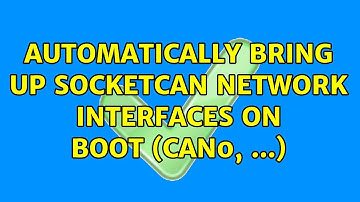 Ubuntu: Automatically bring up socketcan network interfaces on boot (can0, ...)