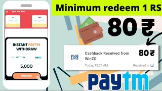 BEST SELF EARNING APP  TODAY 2022 HOW TO MAKE MONEY ONLINE PAYTM EARNING APP TODAY