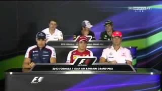 Massa joking in Thursday Press Conference - Bahrain 2013