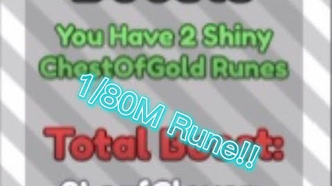 1/80M ✨ SHINY ✨ Chest of Gold | Button simulator Grind