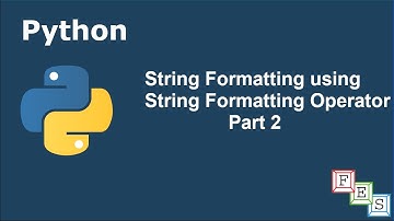 String Formatting using String Formatting Operator - Part 2