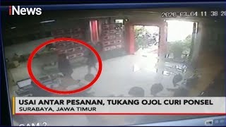 Aksi Ojol Curi Ponsel Resepsionis di Surabaya Terekam CCTV - Police Line 21/03