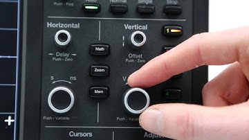Vertical Controls on an HDO High Definition Oscilloscope