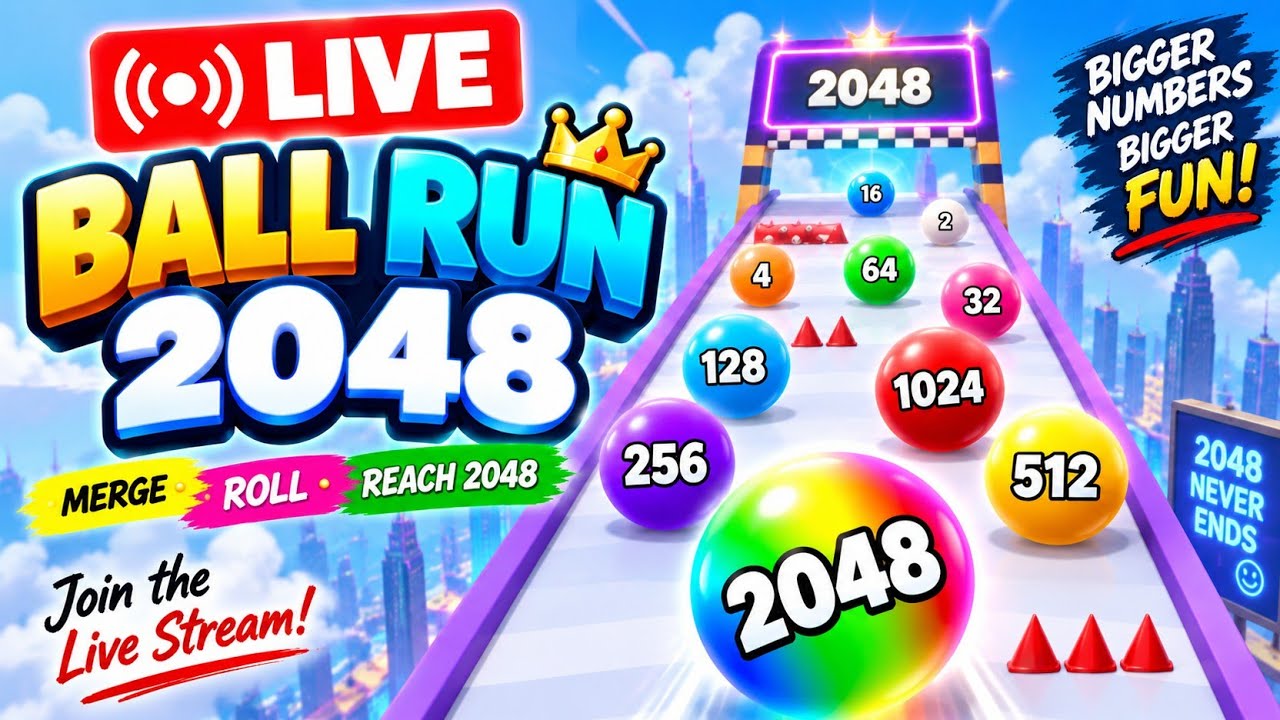Ball Run 🏐 2048 Live Gameplay #ballrun2048 #ballrun #gaming #live