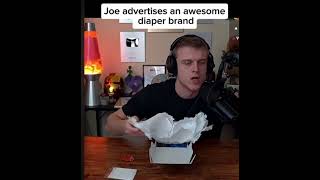 Joe advertises an awesome diaper brand
