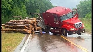 GIANT LOGGING TRUCKS & HEAVY EQUIPMENT CRASHES DRIVING SKILLS OFF ROAD & FAILS CROSSING RIVER by TOP TV 3,204 views 1 month ago 30 minutes