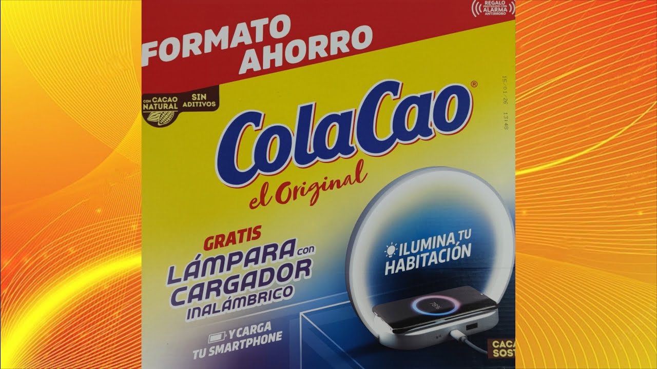 ColaCao Turbo Cacao Instantáneo-2,5kg (Regalo Lámpara con Base Cargadora)