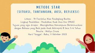 LAPORAN BEST PRACTICE METODE STAR PPG DALJAB 2023 PG PAUD || WAHYU IRNAS