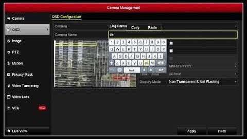 Hikvision how to configure the OSD on a NVR