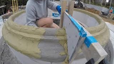 Solid Plastering around a pond 2020