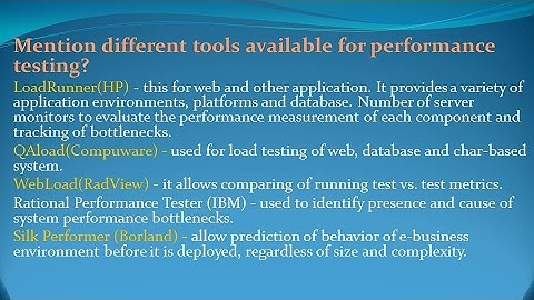 LoadRunner Interview Questions and Answers for freshers and experienced– Part 1