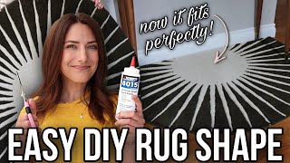 DIY CUSTOM RUG SHAPE TUTORIAL | because the rug size we need usually doesnt exist by The Elevated Home 1,488 views 7 months ago 5 minutes, 18 seconds