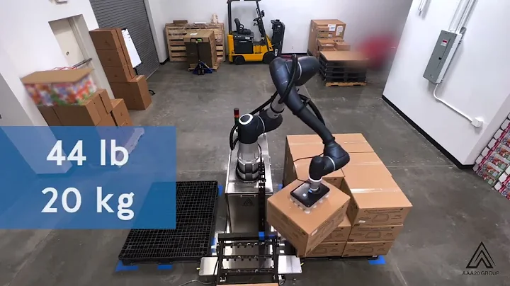 CP 200 a Collaborative Palletizer by AAA20 Group  - Doosan Robot with 44lb capacity
