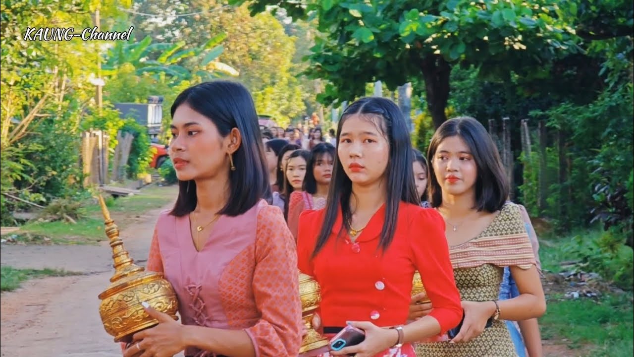 မင်းရွာကျေးရွာရဲ့ မွန်ရိုးရာဓလေ့ရှင်လောင်းလှည့်ပွဲ#youtube #myanmar #mon