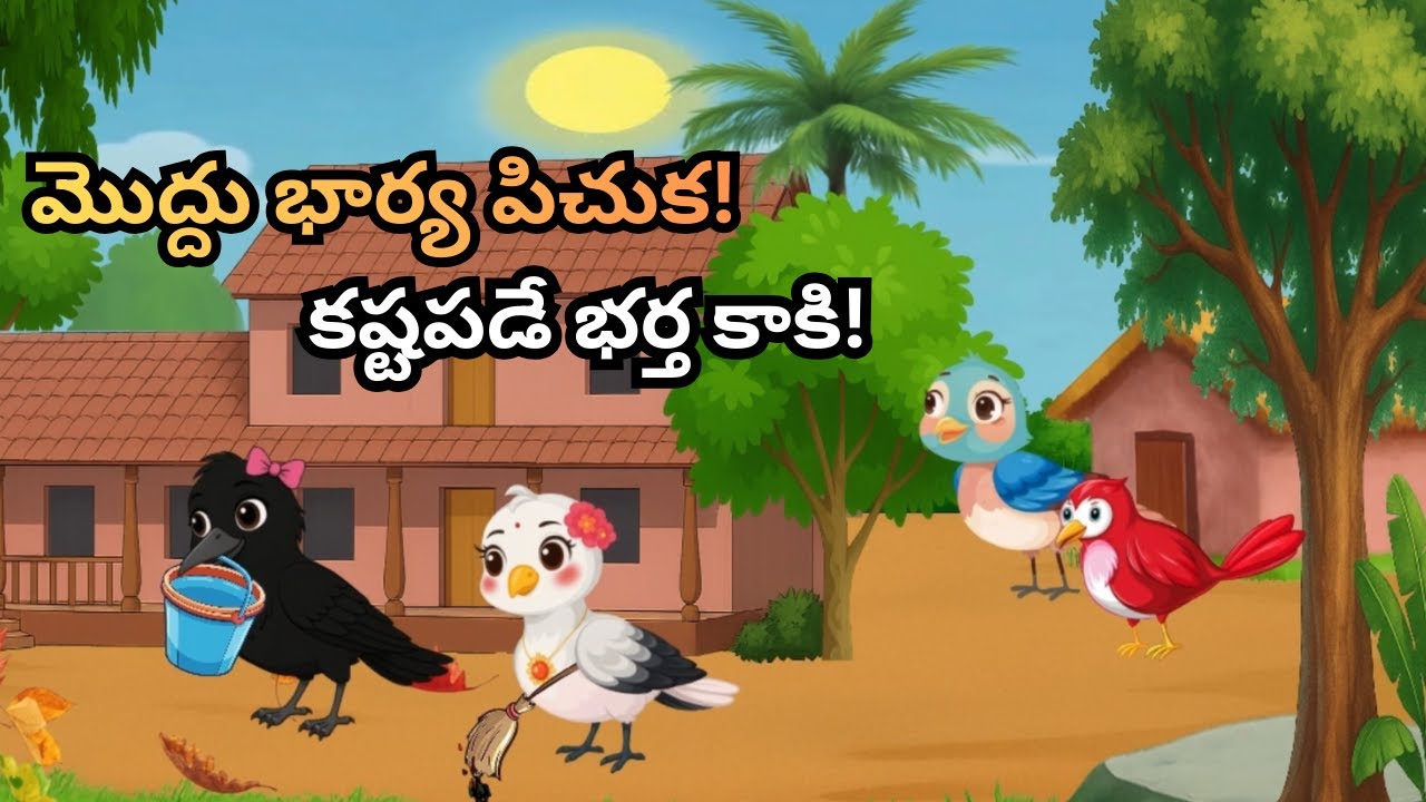 మొద్దు భార్య పిచుక! కష్టపడే భర్త కాకి! #TeluguStories#BirdsStory#CrowAndSparrow#BedtimeStories