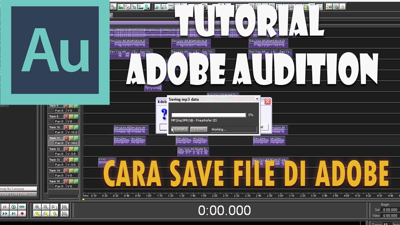 tutorial adobe audition save file - YouTube