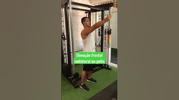 Elevação frontal unilateral na polia - Prof. Matheus Gomes #shorts #academia #gym #fitness #fit