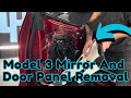 How to Remove Tesla Model 3 Mirror & Door Panel