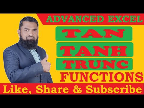Math and Trigonometry Functions in Excel tan tanh trunc