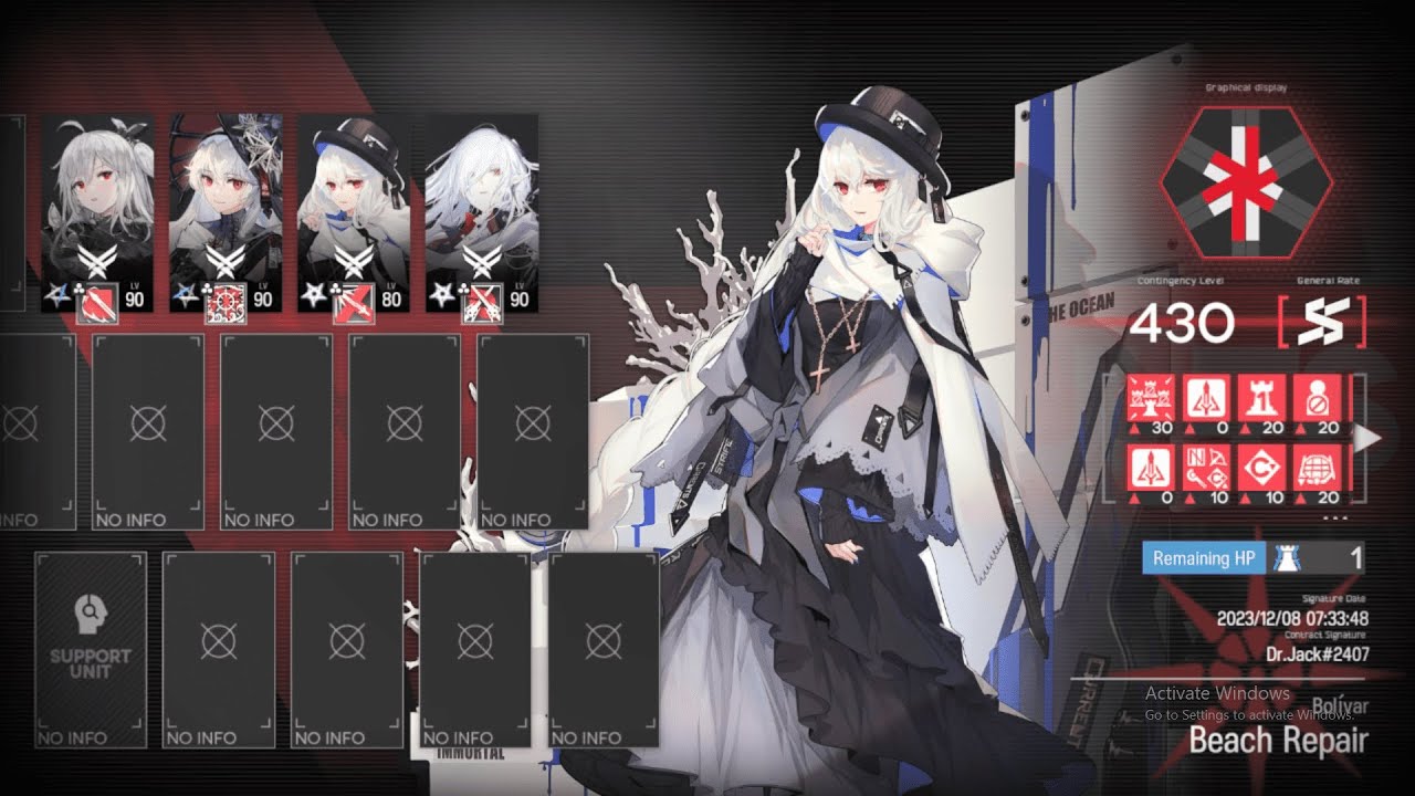 Arknights PinchOut Operation Beach Repair Max Score 430 Abyssal Hunters Only YouTube