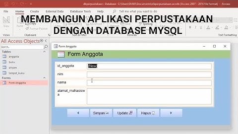 MEMBANGUN APLIKASI PERPUSTAKAAN DENGAN DATABASE  MYSQL