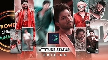 Attitude full screen video editing with shake effect in alight motion