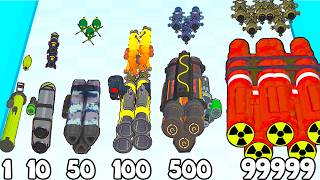 FULL MAXIMUM WALKTHROUGH in ROCKETS STACK 💣 DESTROY ALL BOSS MONSTERS [Part #1]
