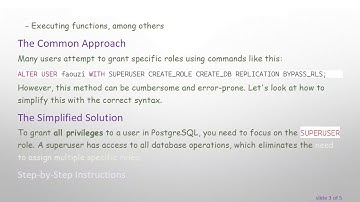 Granting ALL PRIVILEGES in One Line to a Created User on PostgreSQL