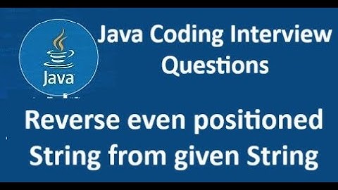 Reverse String from even position without using built in methods | Java Coding Interview Questions