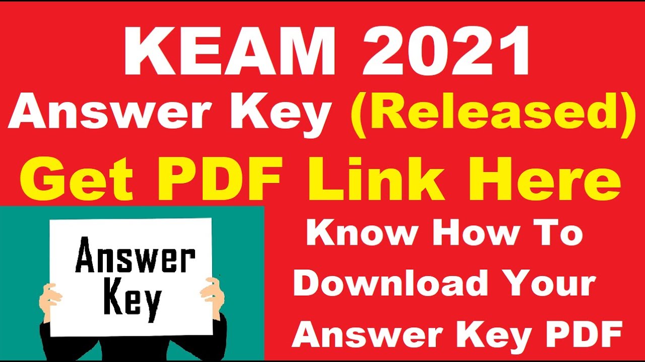 KEAM 2021 Answer Key (Released) - Check & Download KEAM 2021 Answer Key PDF Here
