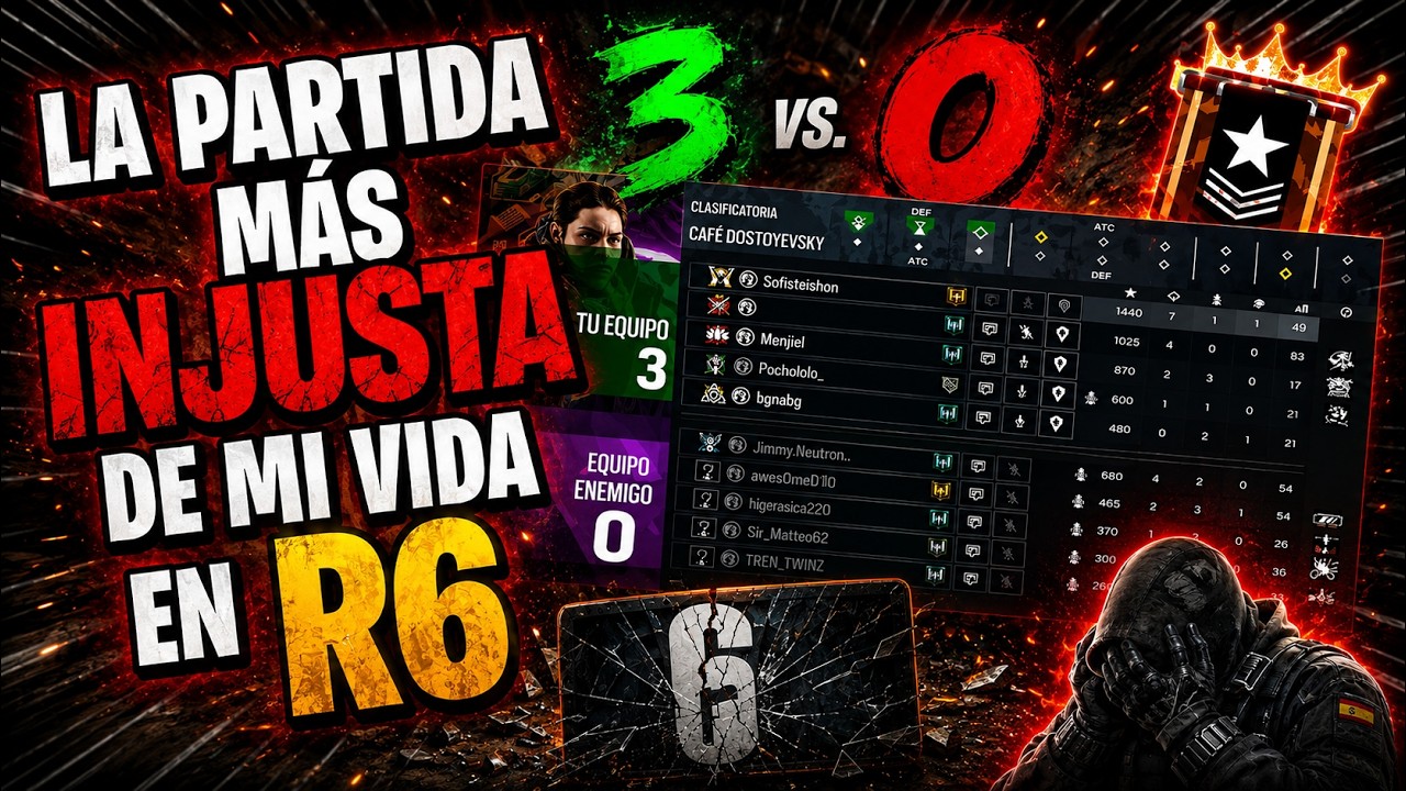 La partida mas injusta de mi vida en R6... Rainbow 6