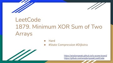 【每日一题】1879. Minimum XOR Sum of Two Arrays, 6/3/2021