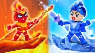 Ice And Fire Warriors Dudi Dudi Dam Dam Fun Kids Song & Clay Diy