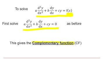 MEI Core Pure Second order differential equations 2-1