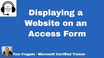 Adding a Web Page to an Access Form - How to get a web page to display on a Microsoft Access Form