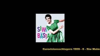 ESC 1959 Sweden NF 8 Siw Malmkvist 'Augustin' 105p 1st / 8