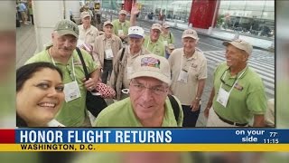 Veterans return from Honor Flight from St. Pete to Washington D.C.