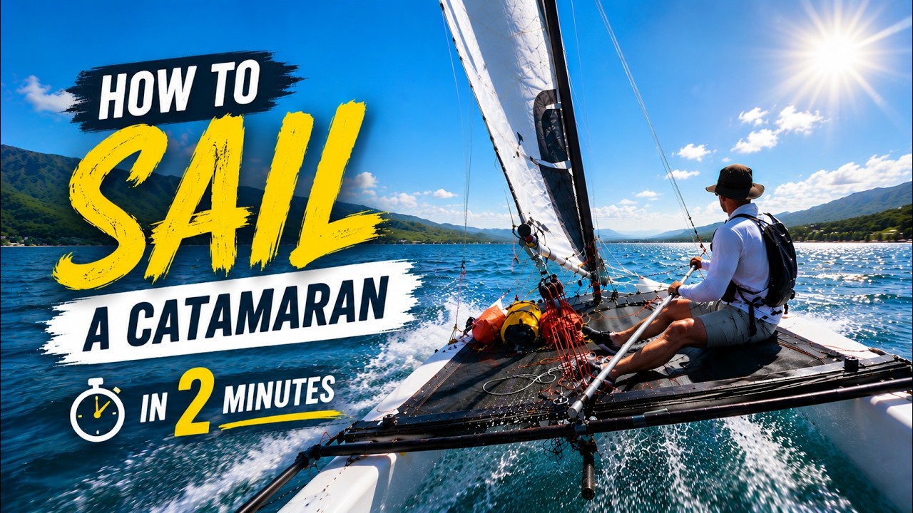 ⁣How to sail a Catamaran in 2 min